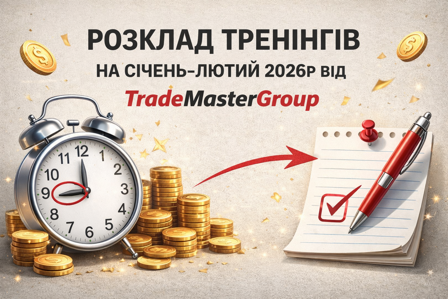 Розклад тренінгів на січень-лютий 2026р від TradeMasterGroup