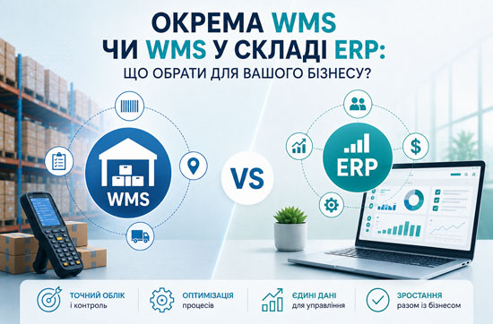 Окрема WMS чи WMS у складі ERP: що обрати виробничим і торговельним компаніям?