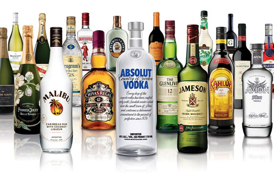  Absolut, Chivas  Jameson     
