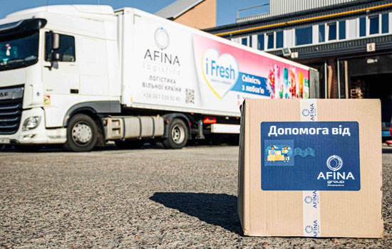 20 тонн благодійної допомоги для ГО “Набат Кривбас” передала AFINA Group