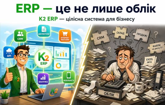 ERP — це не бухгалтерія в смокінгу: чому K2 ERP мислить бізнес ширше, ніж звичний обліковий підхід